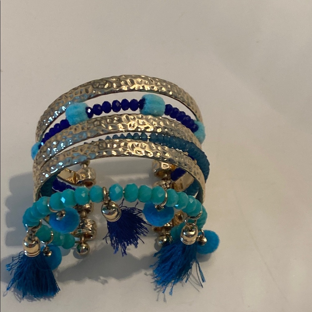 Lilly Pulitzer Gold Bracelet with Blue Accents